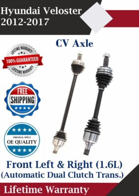 Front CV Axles For 2012-2017 Hyundai Veloster 1.6L Automatic Dual Clutch Trans.
