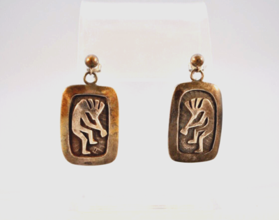 Bernard Dawahoya 1935-2011 Hopi Sterling Silver Earrings Bernard Dawahoya 1935-2011 Hopi Sterling Silver Earrings