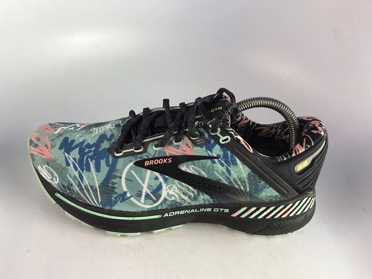 Brooks Adrenaline GTS 22 Running Shoes Black Yucca Flamingo Pink