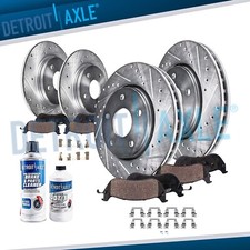 4WD Front Rear DRILLED Rotors Ceramic Brake Pads Kit for 1999 - 2001 Lexus RX300