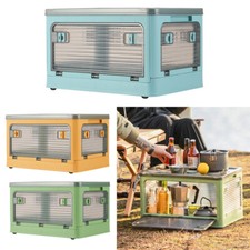 Folding Chest Crate Case Storage Box Stackable Camping Picnic Home Toy Organizer