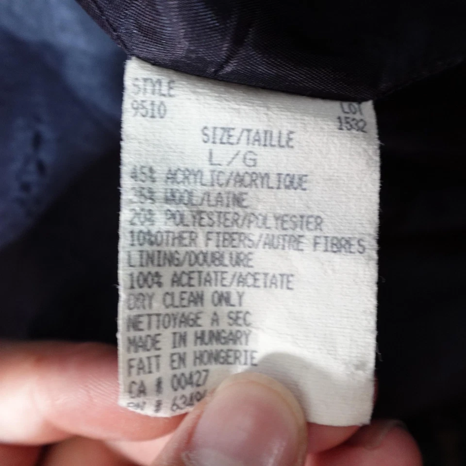 Chaqueta Vintage Old Money Mujer Grande Verde Cuadros Pata de Gallo Bagatelle Abrigo Años 90 Foto 3 de 4