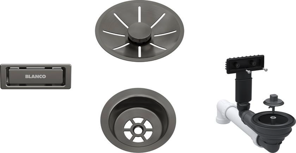 Blanco Ablaufgarnitur Infino Set 1X3,5'', Steel, Ohne Ablauffernbedienung-image