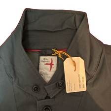 Relwen Men's Gray Blazer Jacket XL Button Front Stand-Up Collar Lined Mid