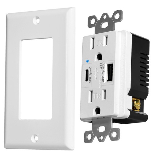 4.2Amp Wall Outlet with USB Ports High Speed Receptacle smart chip LED Indicator - Picture 22 of 22