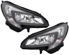 Scheinwerfer Set für Opel Corsa E 2014-2019 H7 H7 Schwarz LWR Stellmotor