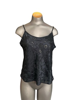NWT 90s Y2K Cinema Etoile Black Floral Cami - Medium M