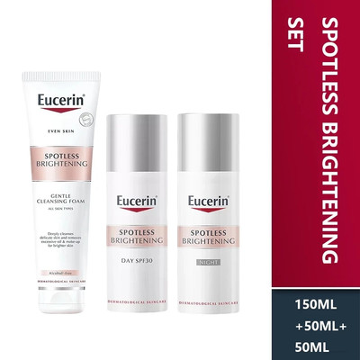 Eucerin Spotless Brightening Set   Day & Night Cream + Foam Cleanser