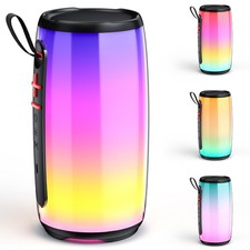 RGB LED Bluetooth Speaker, 360  Colorful Light Show, Portable Wireless Speaker