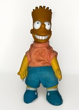 Vintage 1990 Bart Simpson 9 Plush Doll With Vinyl Head The Simpsons Toy