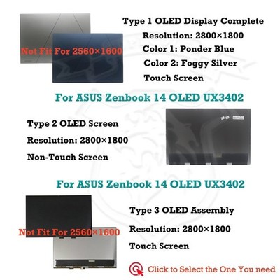 OLED 2.8K Panel LCD Display Screen Für ASUS ZenBook 14 UX3402ZA UX3402U UX3402VA