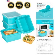 2 Cup Silicone Freezer Trays with Lids, Silicone Soup Freezer Molds - Leakpro...