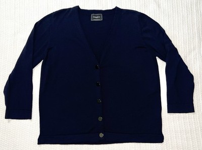 Giorgio Armani Parfums Uniform Shirt Top Cardigan Button Size 50 23  X 26  Blue