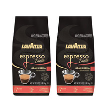 Lavazza Espresso Barista Gran Crema Whole Bean Coffee, 2.2 lb Bag Pack of 2