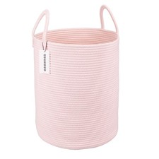 XUANGUO Cotton Rope Laundry Basket Hamper for Girls Kids Baby Nursery Hamper ...