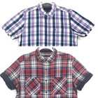 2 Pc Bundle Tommy Hilfiger Men's M Custom Fit Shirt Cotton Short Sleeve
