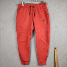 Nike Pants Mens Medium Red Tech Fleece Athletic Joggers Sweatpants CU4495-605