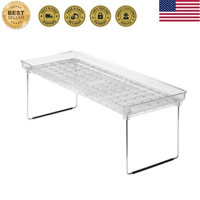Space-Saving Two-Tier Stacking Shelf for Under-Sink & Pantry Organization