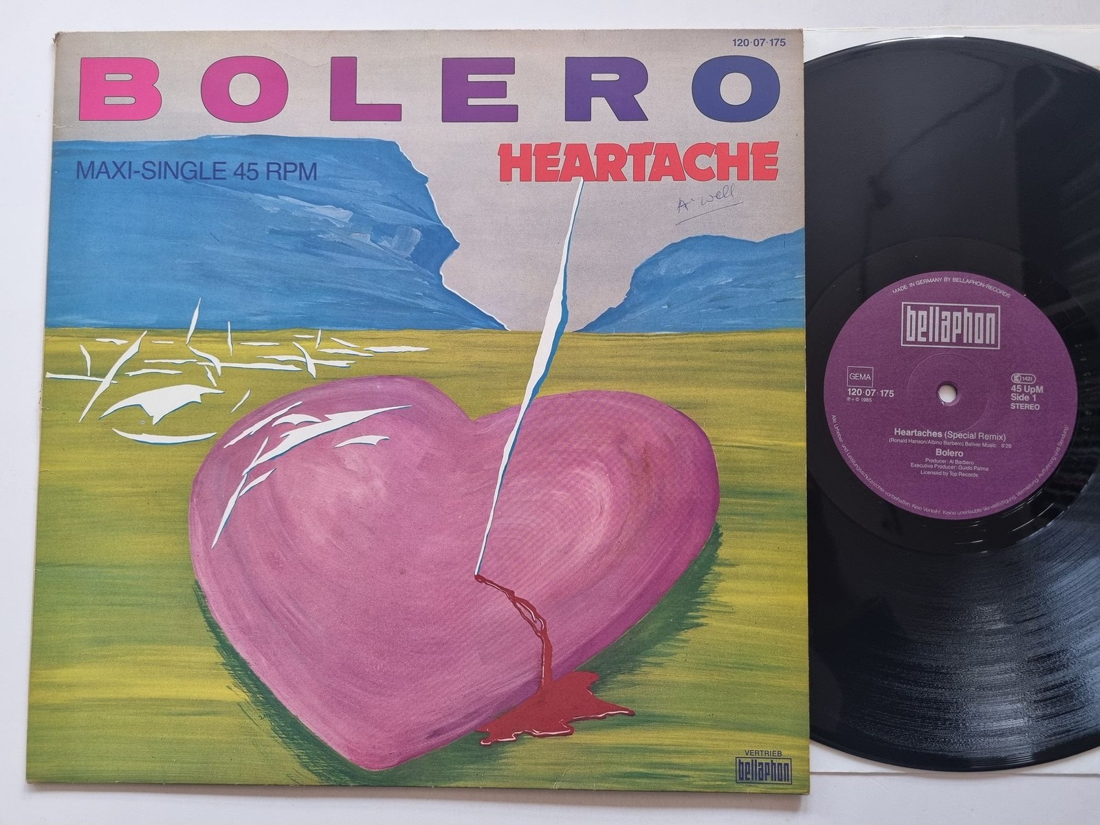 Bolero - Heartache/ Heartaches 12'' Vinyl Maxi Germany ITALO DISCO