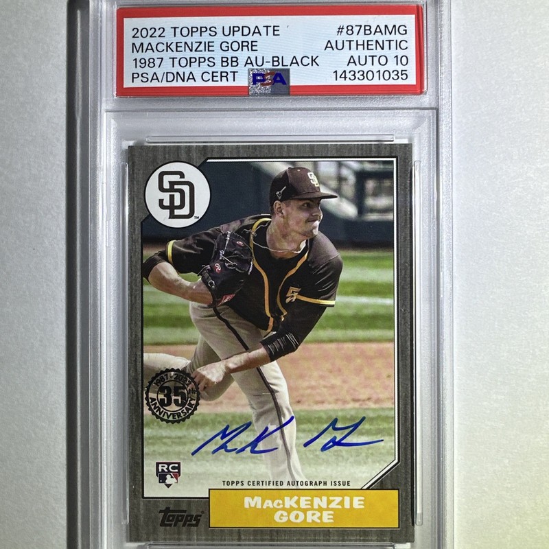 2022 Topps MacKenzie Gore #87BA-MG Auto /199 PSA Auto 10