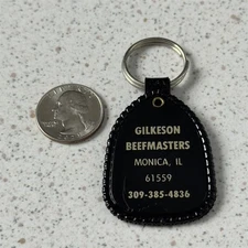 Gilkeson Beefmasters Monica Illinois Country Boy Black Keychain Key Ring #50711