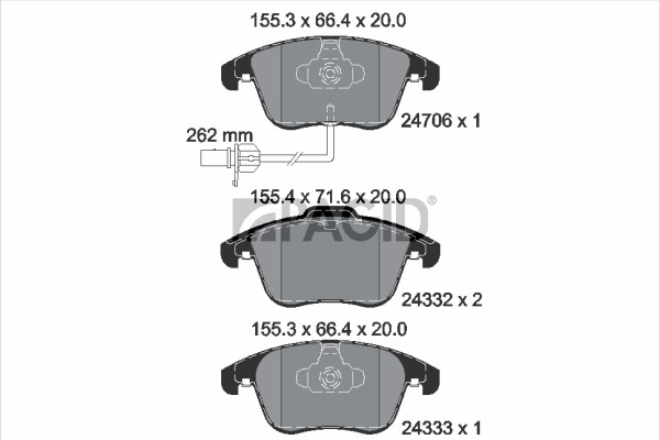 Bremsbelagsatz BremsklöTze FüR Audi A4 Avant 8K5 B8 8K2 8KH 8TA 8T3-image