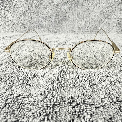 Vintage 90er Neostyle Brille Oval College 73A 504 Gold Germany 48-21-140