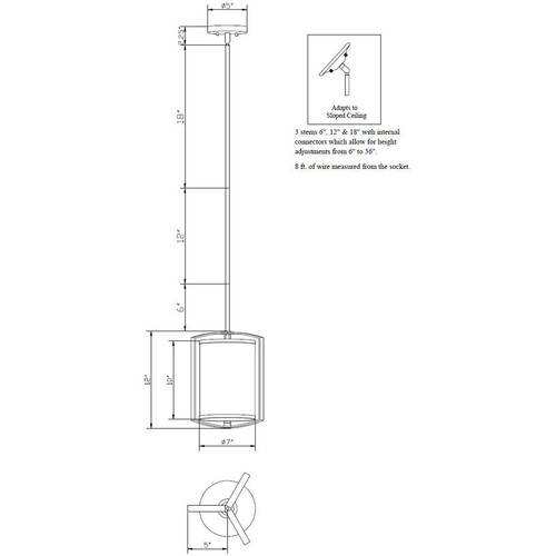 Forte Lighting 2659-01-55 Aubrey Mini Pendant Brushed Nickel