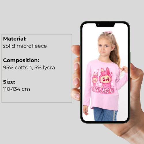 Girls’ Cotton Sweatshirt – Soft Fabric & Stylish Print,, Any season, Nosi sv... - Picture 3 of 6