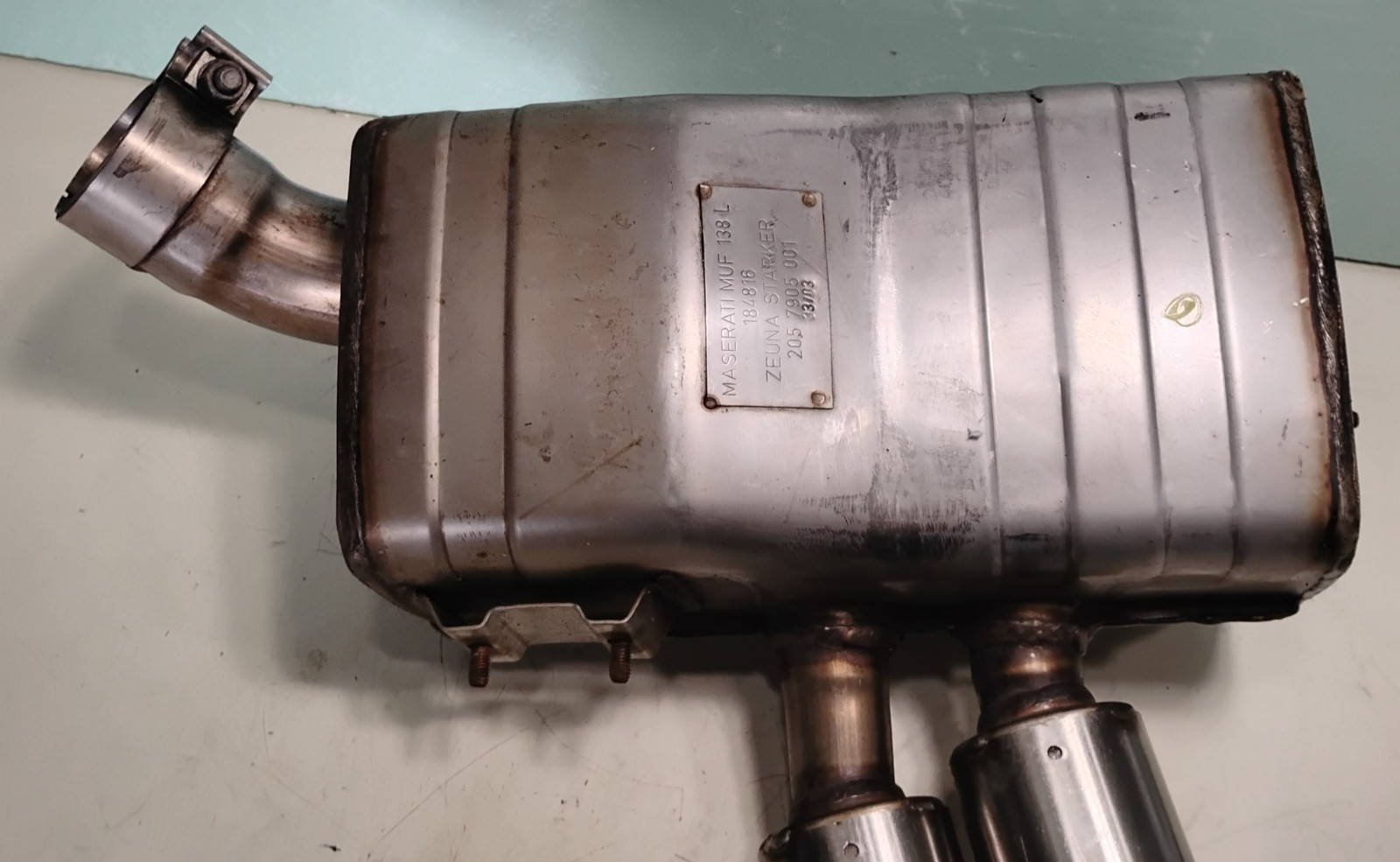 Maserati 4200 Engine Exhaust Muffler Silencer_184816_Rear Left Side_GENUINE OE
