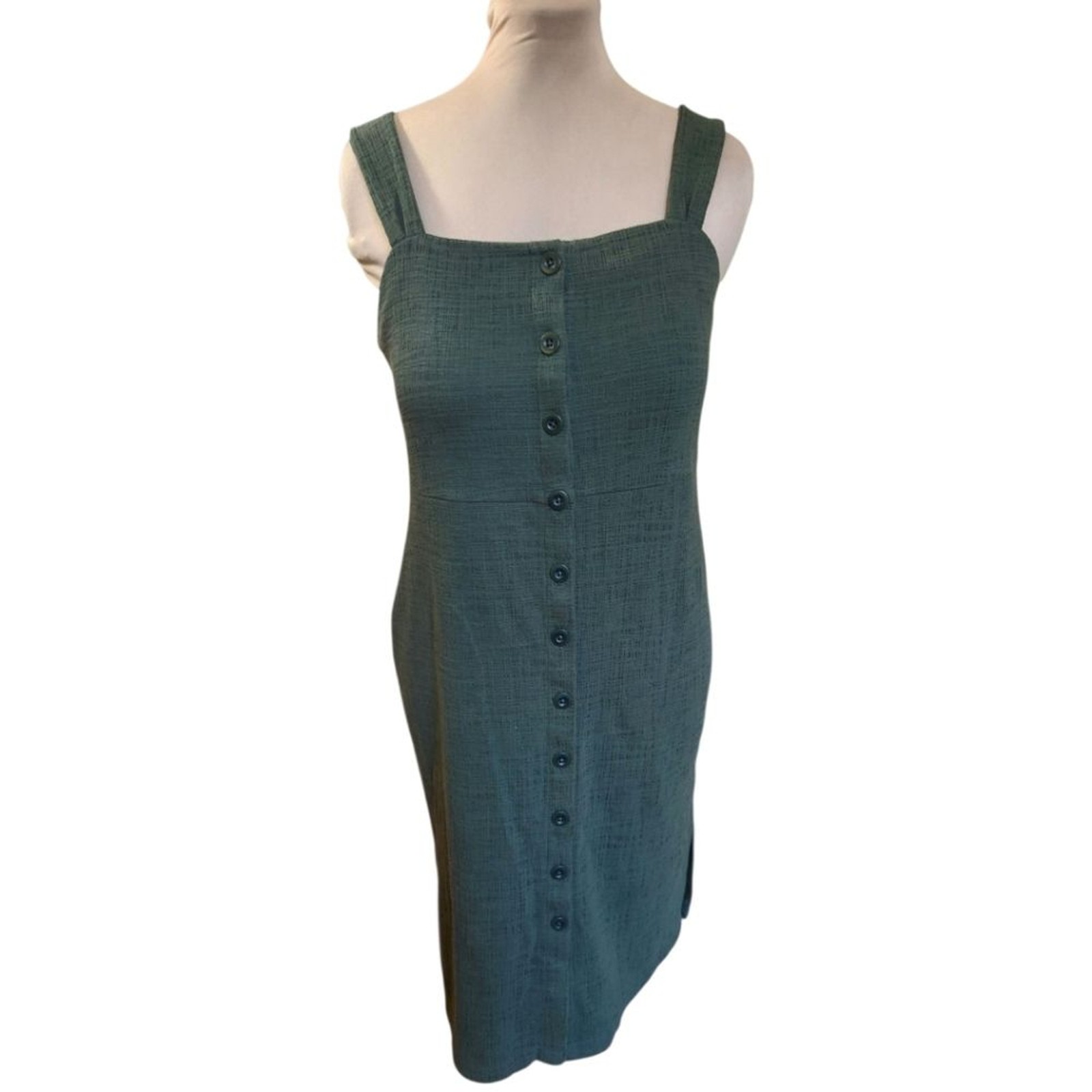 MADEWELL Texture & Thread Button-Front Midi Dress… - image 2