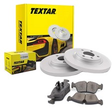 TEXTAR Satz Bremsbeläge + Bremsscheiben Voll hinten für BMW 7er E65 E66 E67