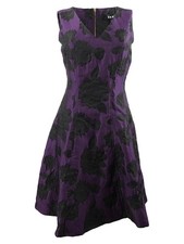 DKNY Women's Jacquard Fit & Flare Dress