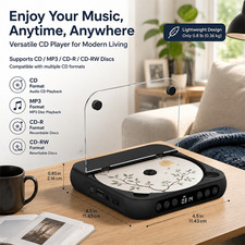 Portable Mini CD Player Rechargeable Listening Music Albums for Students