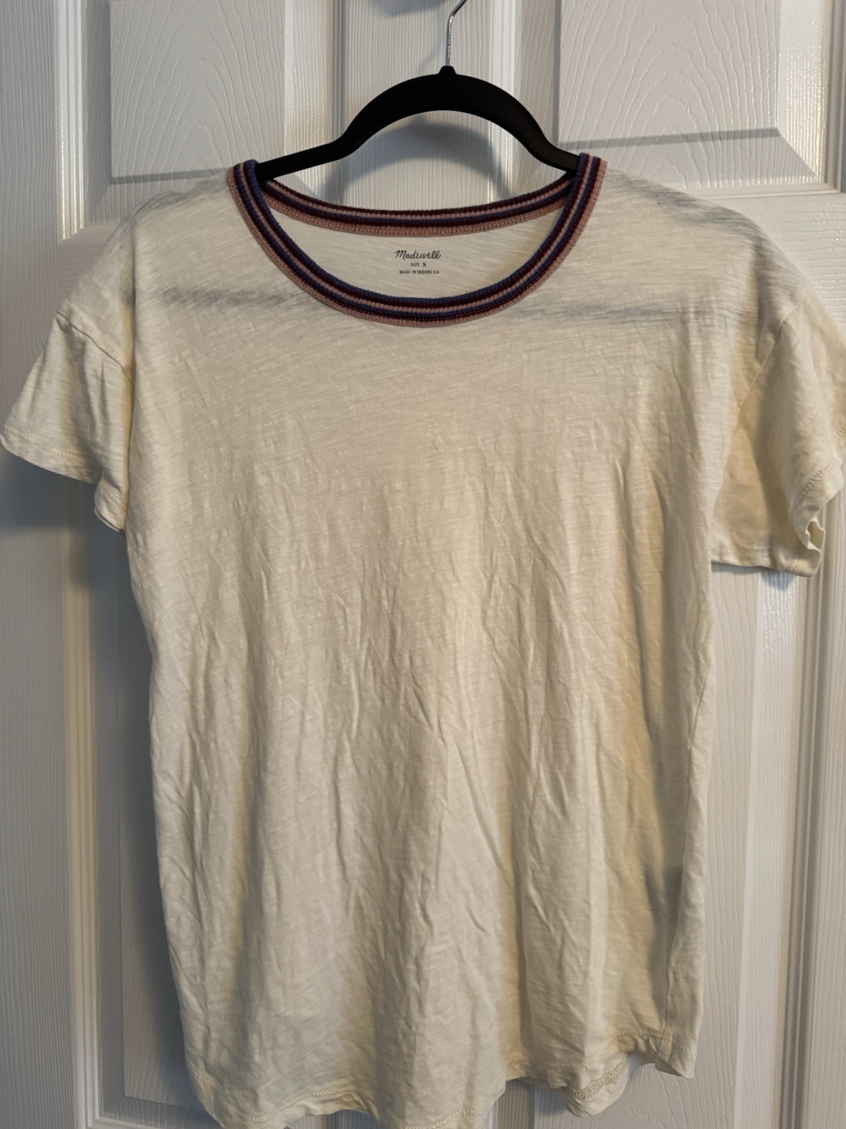 Madewell Women’s Cream Tee Size Small