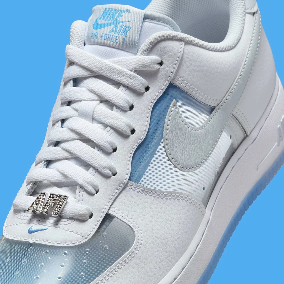 耐克 Air Force 1 复古低 QS 隐形女式 2.0 白色 IB5724-100 尺寸 9.5 男式 — 第 3/4 张图片