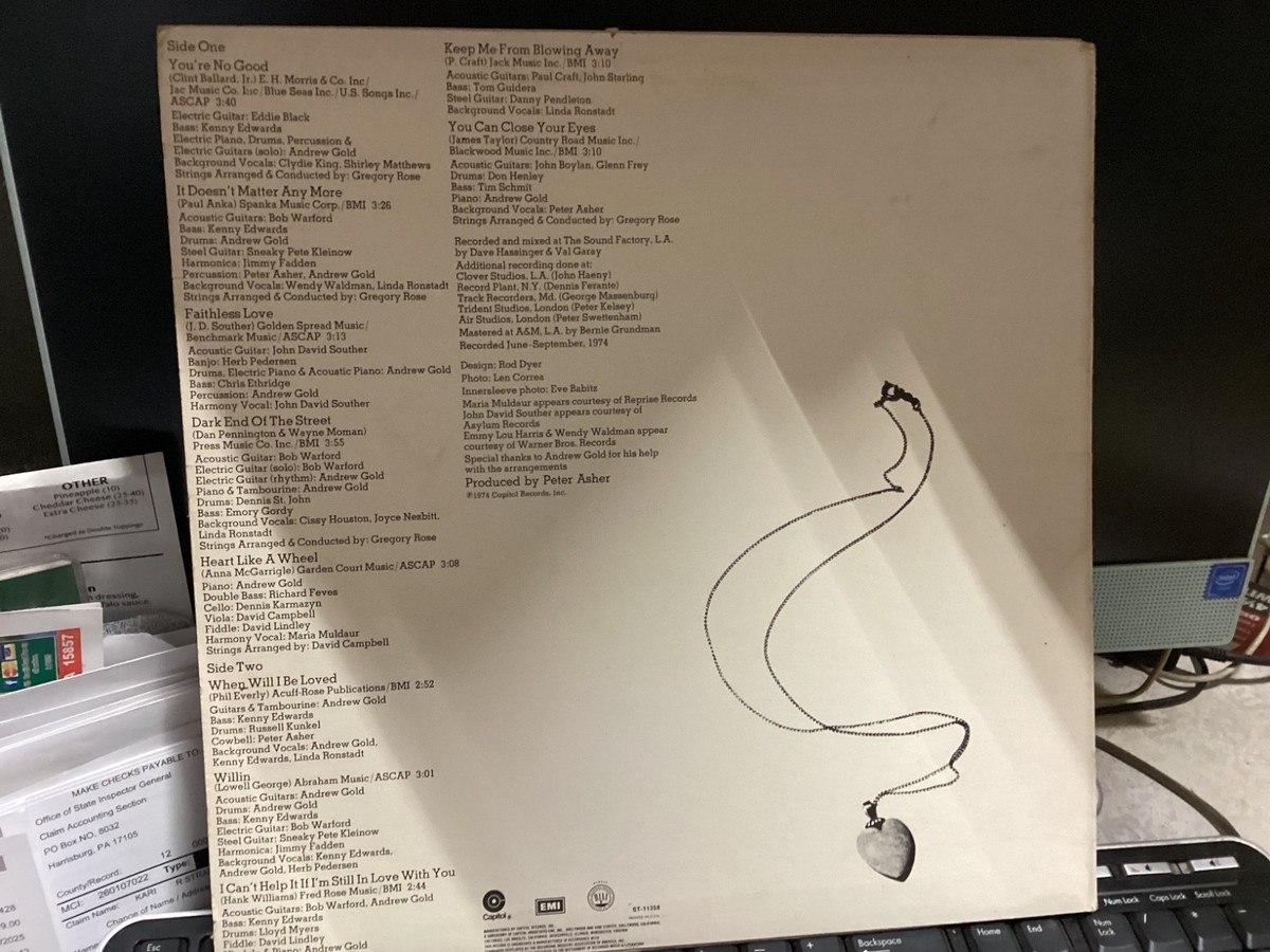 Linda Ronstadt—Heart Like A Wheel..vinyl lp..ST11358 | eBay