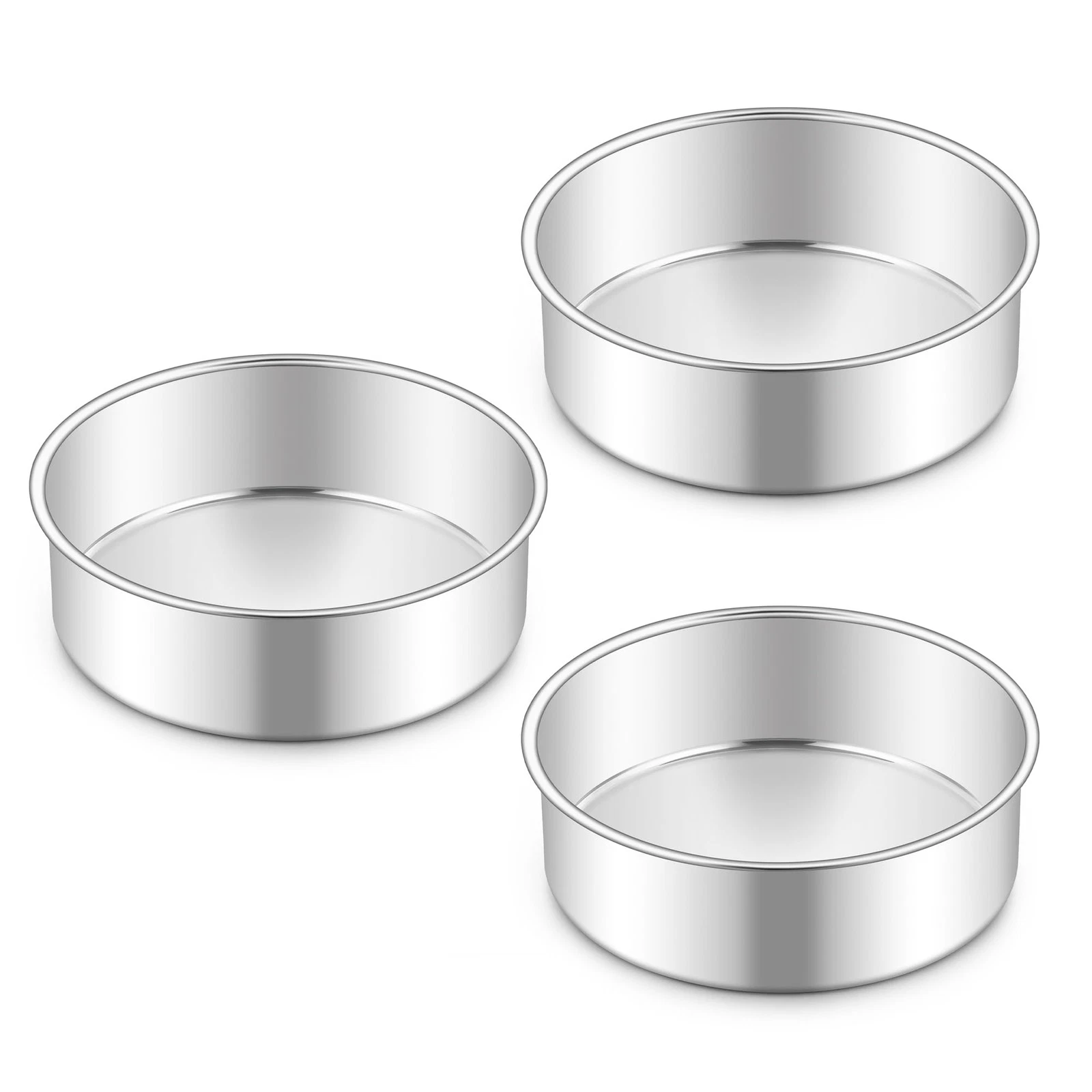 "6 Inch Round Cake Pan Set of 3, Stainless Steel Baking Pans"
Opens in a new window or tab