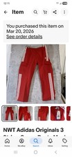 NWT Adidas Originals 3 Stripe Cargo Pants Men's Size LARGE  JN5446