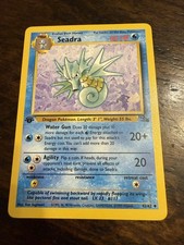 1999 Vintage Pokemon Card 1st Edition Seadra 42/62 Fossil WOTC LP