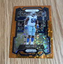 MPrizm 2023 Mazi Smith Rookie #326 Dallas Cowboys Football Card Orange Disco. rookie card picture