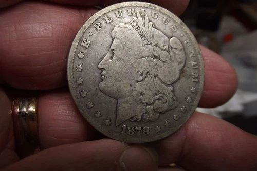 1878-P 7 TF Reverse of 1879 First Year Morgan Silver Dollar VG+