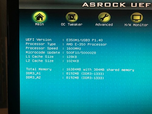 ASRock E350M1 motherboard CPU bundle 16 GB + on board gfx + brand new Noctua fan - 第 2/6 張圖片
