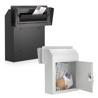 Through the Door Key Drop Box Locking Mailbox Rainproof Steel Anti-Theft Dropbox