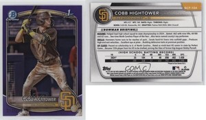 2025 Bowman Chrome Prospects Purple Refractor /250 Cobb Hightower #BCP-104