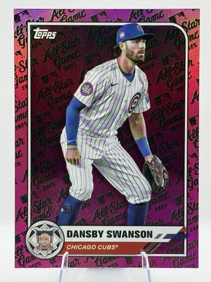 2025 Topps All-Star Game Dansby Swanson Pink Foil #/250 #9 Chicago Cubs SN