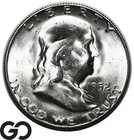 1952-S Franklin Half Dollar, Blast White Brilliant Superb Gem BU++