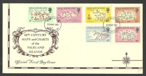 FALKLAND ISLANDS 1981 Maps & Charts First Day Cover (Feb 535)