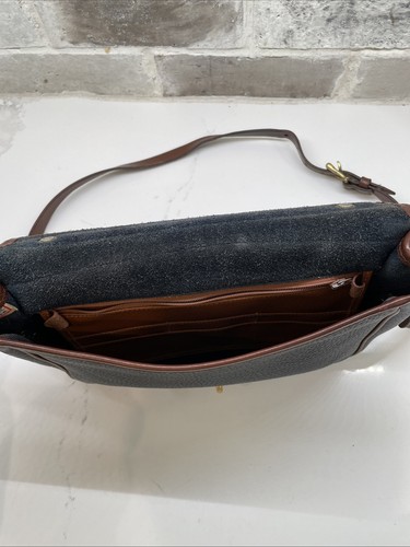 Vintage Dooney & Bourke All Weather Leather crossbody Shoulder Bag black brown - Picture 5 of 8