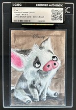 Marketplace image: 2025 Topps Chrome Disney Pua Semra Bulut Artist Sketch #1/1 CGC Authentic